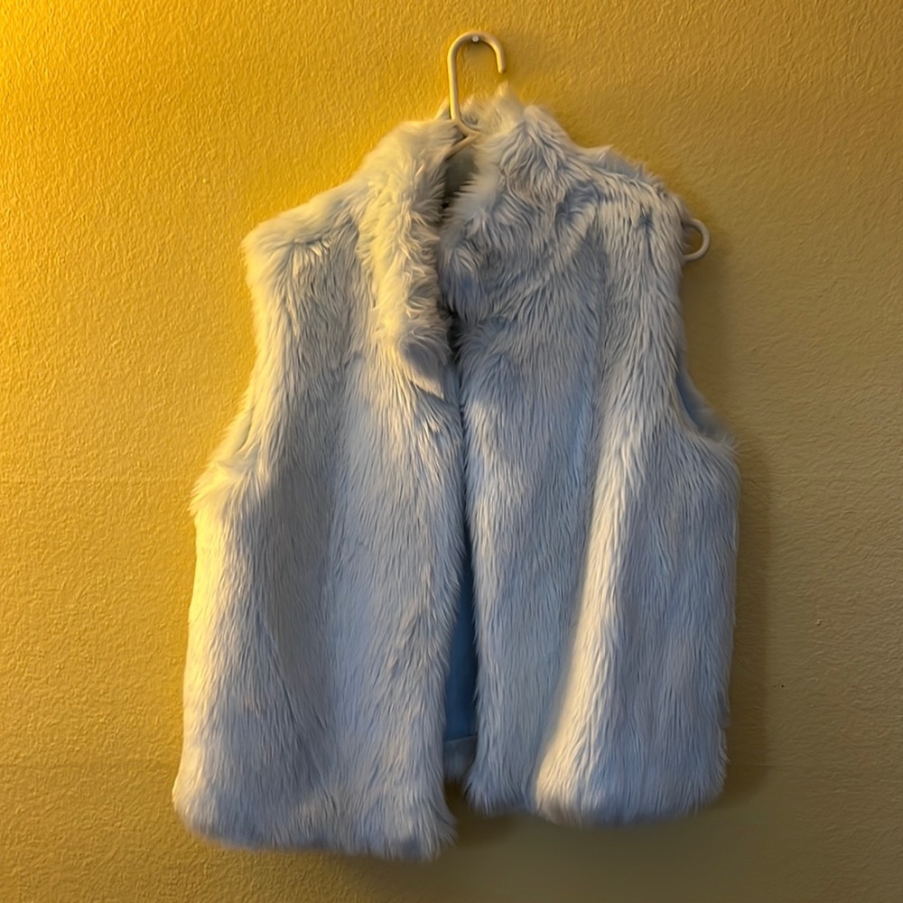 Faux fur Blue vest by Valerie Stevens